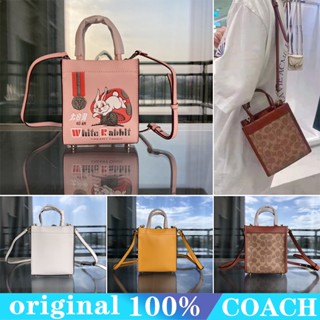 COACH c5277 c4828 cg274 MINI Cashin หญิงกระเป๋าถือ/กระเป๋าช้อปปิ้งมินิ/พิมพ์ลาย/กระเป๋าโท้ทสี่เหลี่ยม