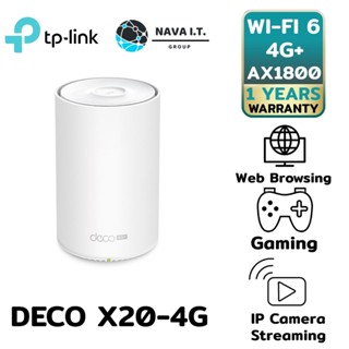 COINSคืน15%⚡FB9JMZV6⚡ TP-LINK DECO X20-4G AX1800 WHOLE HOME MESH WIFI 6 GATEWAY LIFETIME WARRANTY