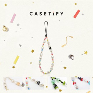 [Phone Straps] Casetify สายคล้องโทรศัพท์มือถือ ประดับไข่มุก รูปเห็ด หมี หลากสีสัน