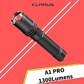 Klarus A1 Pro 1300Lumens Type-C ไฟฉาย LED 280M แบบชาร์จไฟได้ พร้อมแบตเตอรี่ 18650 2600mAh