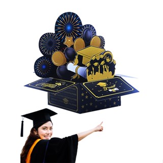 3D High School Students Greeting Ballon Doctor Hat Keepsake Box Congratulation Gifts Graduation Card