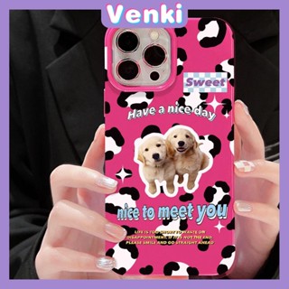 VENKI - สำหรับ iPhone 11 เคส iPhone สีแดงเงา TPU เคสอ่อนกันกระแทกป้องกันกล้องน่ารัก English Dog เข้ากันได้กับ iPhone 14 13 Pro max 12 Pro Max xr xs max 7Plus 8Plus