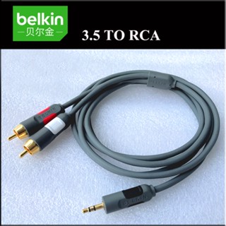 Belkin Belkin 3.5 สายสัญญาณเสียง RCA หัวบัวคู่ สําหรับคอมพิวเตอร์ มือถือ