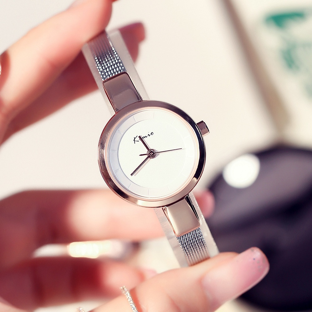 Kimio (ของแท้ 100%) นาฬิกาข้อมือ หน้าปัดขนาดเล็ก ไฮเอนด์ แฟชั่นเรียบง่าย สําหรับผู้หญิง 6115 (ฟรีกล่องนาฬิกาสวยหรู)