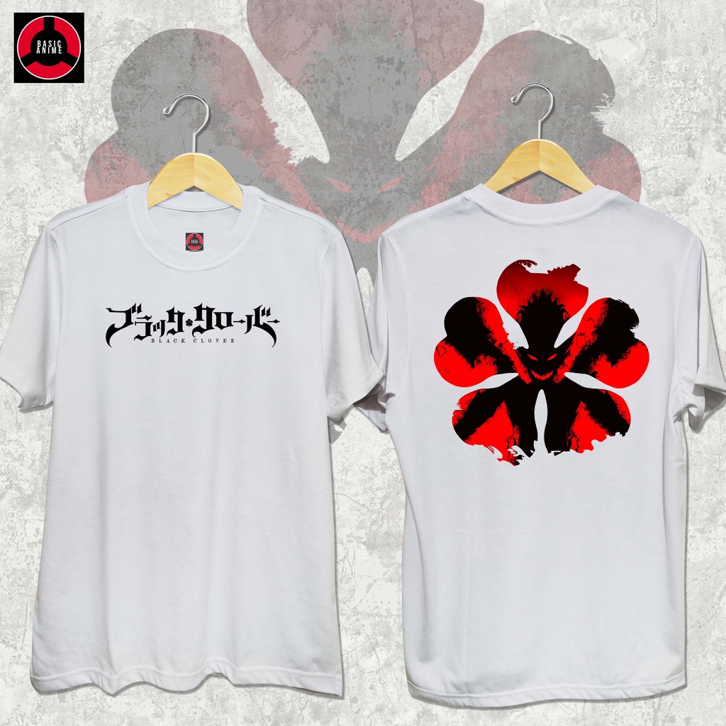 BEST QCเสื้อยืด Black Clover - Five Clover Leaf Anime Shirt_01