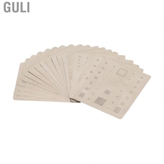 Guli BGA Reballing Stencil  19Pcs Widely Compatible Rework Reball Stencil  for Phone Maintenance