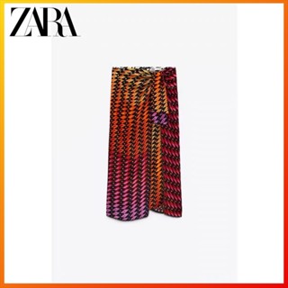 Zara ชุดเดรส พิมพ์ลาย แฟชั่นฤดูใบไม้ผลิ สําหรับผู้หญิง