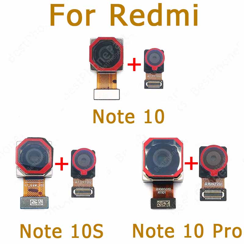 แท้ อะไหล่โมดูลกล้องเซลฟี่ ขนาดเล็ก ด้านหน้า ด้านหลัง แบบเปลี่ยน สําหรับ Xiaomi Redmi Note 10 Pro 10S S