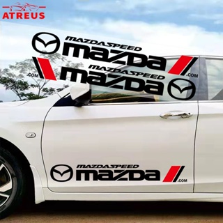 Mazda สติกเกอร์กันรอยขีดข่วน ติดด้านข้างประตูรถยนต์ ป้องกันรอยขีดข่วน สำหรับติดประตูรถยนต์ สําหรับ Mazda 2 3 CX5 CX30 CX8 CX3 Mazda2 6 5 CX9 BT50