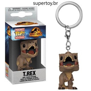 Funko Pop! พวงกุญแจ Jurassic World Dominion ฟิกเกอร์ Rex Action Figure ของเล่นสําหรับเด็ก