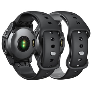 สายนาฬิกาข้อมือซิลิโคน กันน้ํา 22 มม. สําหรับ Garmin Epix Gen 2 Pro 47 มม. 51 มม. Descent G1 Instinct 2