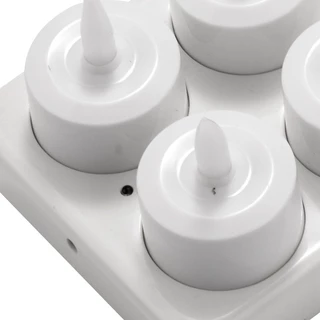 【sanhui14b4 】 ไฟเทียนไฟฟ ้ า LED แบบชาร ์ จไฟได ้ ชุดปลั ๊ ก US 12,White