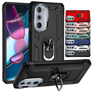 สําหรับ Motorola Edge 30 Pro เคสเกราะทหาร กันกระแทก แหวนขาตั้ง