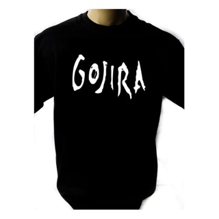 ขายดี เสื้อยืดลําลอง แขนสั้น พิมพ์ลายโลโก้ Gojira สีดํา เหมาะกับของขวัญฮาโลวีน 449158