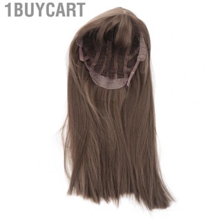 1buycart Long Straight Bangs Wig  High Density Adjustable Honey Brown Wig Fashionable Heat Resistant Realistic Full Cover  for Women for Party