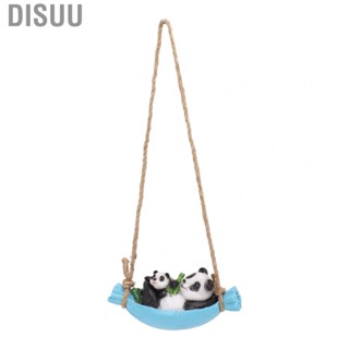 Disuu Swing Panda Statue  Decoration Cute Garden Panda Statue  for Lawn