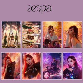 โปสเตอร์สติกเกอร์ Kpop aespa Next Level Forever HD สําหรับเก็บสะสมการ์ด