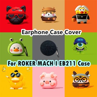 【พร้อมส่ง】เคสหูฟัง แบบนิ่ม ลายการ์ตูนหมีคุกกี้ สไตล์วินเทจ สําหรับ ROKER MACH I EB211 ROKER MACH I EB211