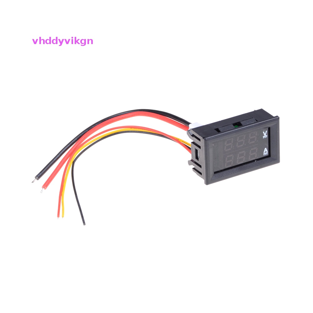 VHDD 100V 10A โวลต์มิเตอร์แอมป์มิเตอร์สีฟ้า + สีแดง LED Dual Digital Volt Amp Meter Gauge TH ราคา ถูกที่สุด ดีลบีเคเค แกลเลอรีภาพที่ 6