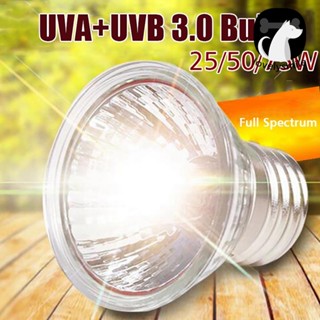 [COD]♞โคมไฟความร้อน 25/50/75W 110V E27 UVA + UVB สําหรับสัตว์เลื้อยคลาน สัตว์เลี้ยง