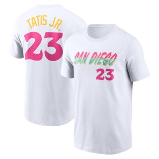 เสื้อยืดแขนสั้น พิมพ์ลาย San Diego Padres Tatis 23 MLB พลัสไซซ์ สําหรับผู้ชาย และผู้หญิง