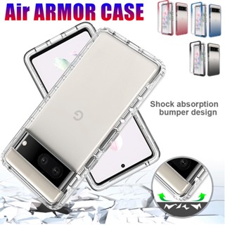 2 IN 1 Air Shockproof Armor Phone Case For Google Pixel 7 Pro 7a Transparent Soft Hard Back Cover for Pixel 6 Pro 6a Bumper Protection Cover