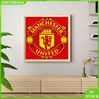 ✥Anything4✥【พร้อมส่ง】ภาพวาดปักเพชร ทรงกลม ลายสโมสรฟุตบอล Manchester United 5D DIY