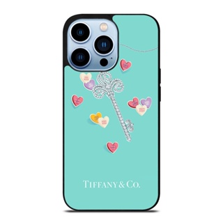 Tiffany and Co เคสโทรศัพท์มือถือ กันตก ป้องกัน ลายหัวใจ เครื่องประดับ สําหรับ IPhone 14 Plus 13 Pro Max 12 Mini X