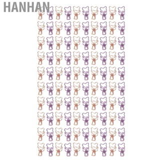 Hanhan Bear Binder Clamps  Sturdy Metal 100Pcs Wire Binder Clips  for School