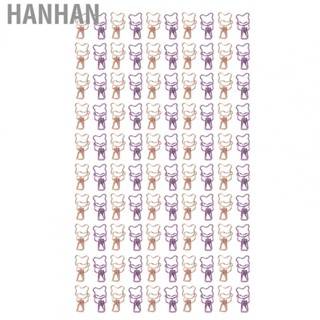 Hanhan Bear Binder Clamps  Sturdy Metal 100Pcs Wire Binder Clips  for School