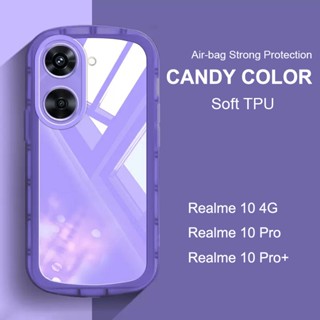 เคส Realme 10 Pro+ Plus เคสโทรศัพท์ สีแคนดี้ กันกระแทก ใส นิ่ม TPU