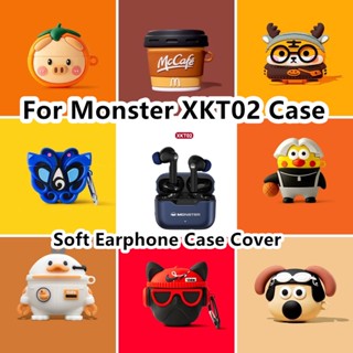  พร้อมส่ง! เคสหูฟัง แบบนิ่ม ลายการ์ตูนมอนสเตอร์ สําหรับ Monster XKT02 XKT02