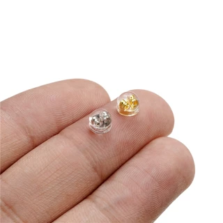ที่อุดหูเบอร์เกอร์ 4.5x5มม. 20ชิ้น สีทอง แบบไม่ก่อภูมิแพ้ อุปกรณ์เครื่องประดับต่างหู