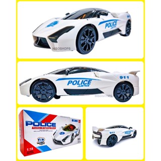 รถตำรวจ POLICE B/O 3D Light รถของเล่น รถตำรวจ รถชนถอย เล่นง่าย ใส่ถ่าน มีแสงเสียงสี สุดเท่ห์ งานดี