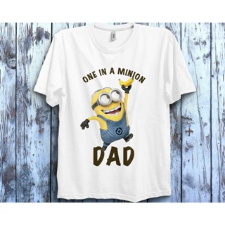 ขายดี เสื้อยืด พิมพ์ลาย Despicable Me Fathers Day One Minion แฟชั่นฤดูร้อน สําหรับผู้ใหญ่ วิ่ง DIY 347790