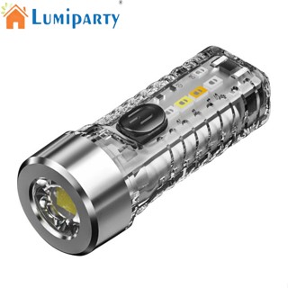 Lumiparty พวงกุญแจไฟฉาย Type-c อเนกประสงค์ น้ําหนักเบา ชาร์จเร็ว สําหรับตั้งแคมป์