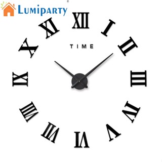 Lumiparty นาฬิกาแขวนผนัง ตัวเลขโรมัน แฟชั่น สําหรับตกแต่งบ้าน ออฟฟิศ โรงแรม DIY