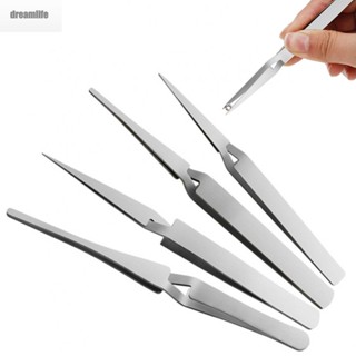 【DREAMLIFE】1*Stainless Steel Precision Tweezers Reverse Fixed Self-Locking Inverse Tweezers