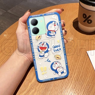 ใหม่ เคสโทรศัพท์มือถือ ซิลิโคนนิ่ม ใส ลายการ์ตูนโดราเอมอนน่ารัก 2023 สําหรับ Vivo Y36 Y78 V27 5G Y02t Y02A Y02t