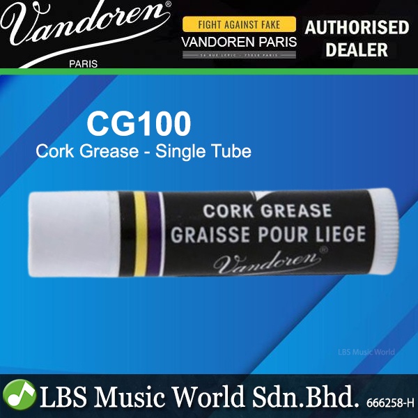 Vandoren Paris CG100 Cork Grease Tubes สําหรับเครื่องมือ Woodwind (CG 100)