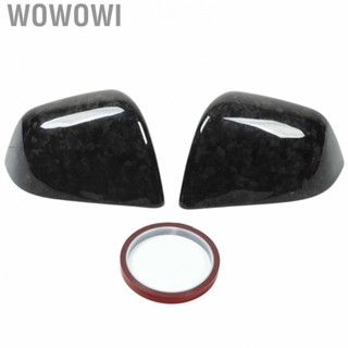 Wowowi Rearview Mirror Cover  Bright Forged Car Rear View Mirror Cover No Fade Exquisite Workmanship  for DIY