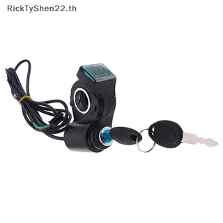 RickTyShen ไฟฟ้า Thumb คันเร่งแรงดันไฟฟ้าจอแสดงผลพร้อมกุญแจล็อค TH