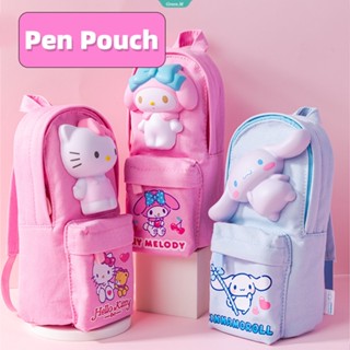 Kawaii Cinnamoroll กระเป๋าดินสอ ลายการ์ตูน Hello Kitty น่ารัก เรียบง่าย สําหรับใส่เครื่องเขียน ของขวัญ [GM]