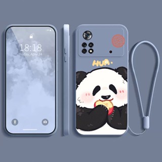 เคส xiaomi POCO X4 PRO 5G เคส กรณีโทรศัพท์นิ่มรูปแบบหมีแพนด้าโชคดี