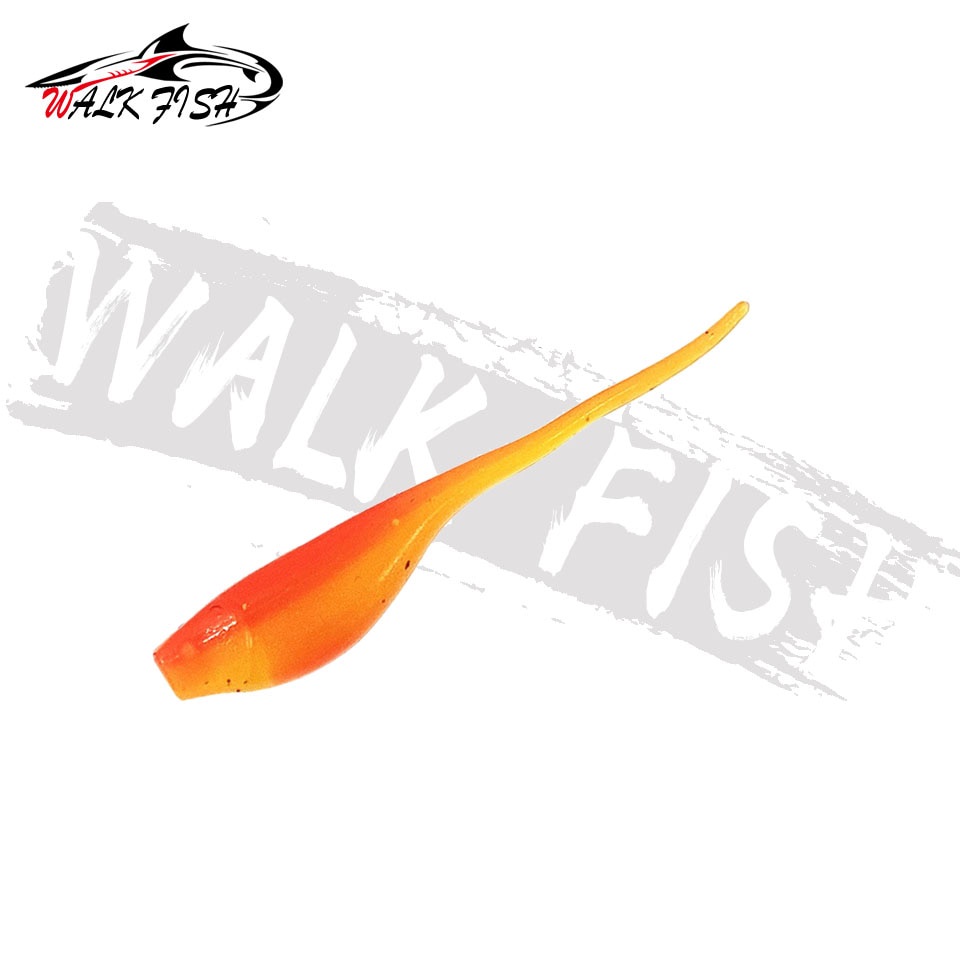 Walk FISH เหยื่อตกปลาซิลิโคน รูปหนอน สองสี 0.7 กรัม 5 ซม. 20 ชิ้น — صورة 6