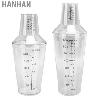 Hanhan Boston Shaker Standard  Clear Scale Beautiful Curve Prevent Leakage Cocktail Shaker Set for Home