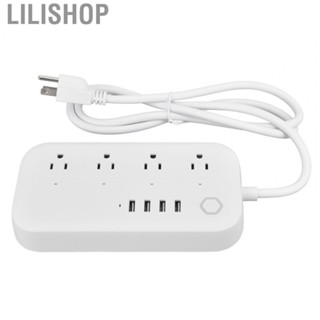 Lilishop Smart Power Strip Voice Control Timing Switch 4USB Outlet  Surge Protecto JY