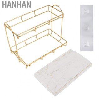 Hanhan Storage Shelf  2 Tier Sturdy  Slip Bathroom Organizer Rack Rust Prevention Iron PP  for Bedroom