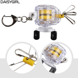 【DAISY Fishing】Key Chain Plastic+steel Wire Portable 5x5.5cm Fishing Tackle Fly Fishing Reel