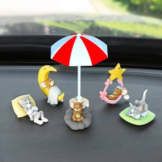 Car Decoration Car Net Red Cat and Mouse Creative Personalized and Cute Car Accessories Female Center Console Decoration Decoration Cute Car Decoration  car interior accessories